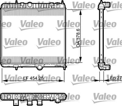 Radiador, refrigeración del motor VALEO 735560