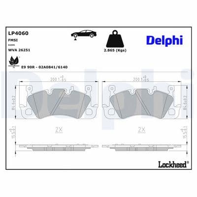 Juego de balatas de freno DELPHI LP4060