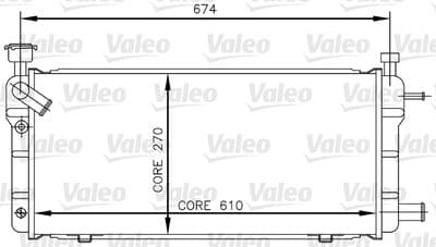 Radiador, refrigeración del motor VALEO 730018