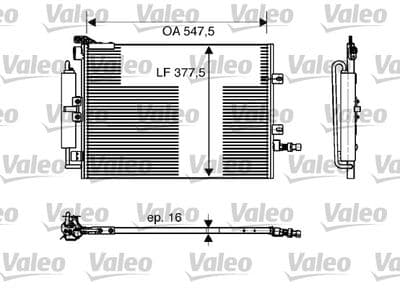 Condensador, aire acondicionado VALEO 818166