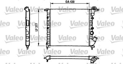 Radiador, refrigeración del motor VALEO 730055