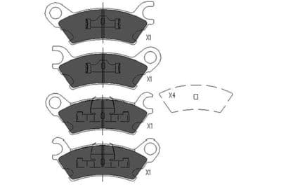 Juego de balatas de freno Kavo Parts KBP-4542