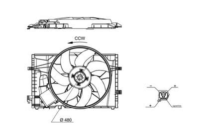 Ventilador, refrigeración del motor MAHLE CFF 729 000S