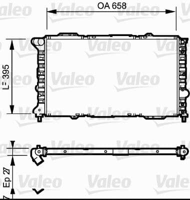 Radiador, refrigeración del motor VALEO 732696