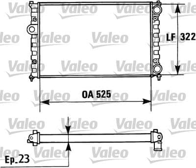 Radiador, refrigeración del motor VALEO 730948