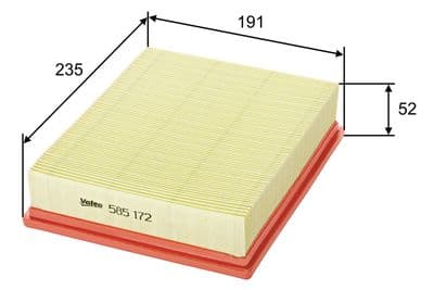 Filtro de aire VALEO 585172