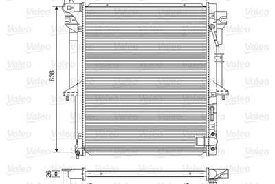 Radiador, refrigeración del motor VALEO 701585