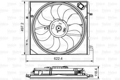 Ventilador, refrigeración del motor VALEO 698582