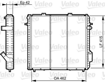 Radiador, refrigeración del motor VALEO 730502