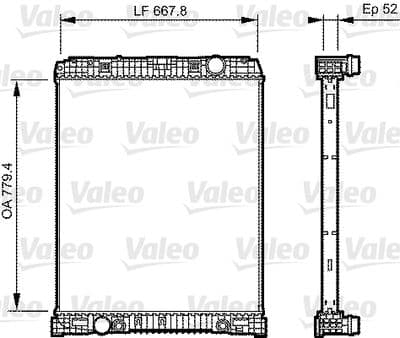 Radiador, refrigeración del motor VALEO 735304