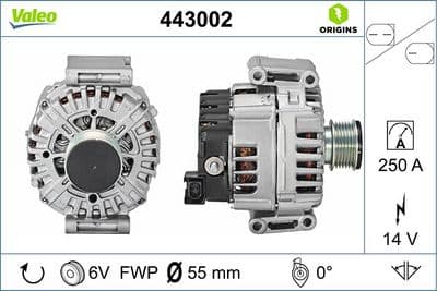 Alternador VALEO 443002