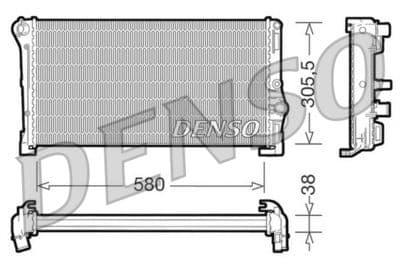 Radiador, refrigeración del motor DENSO DRM13010