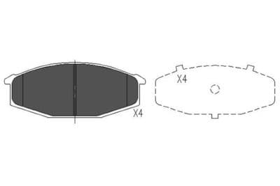 Juego de balatas de freno Kavo Parts KBP-6520
