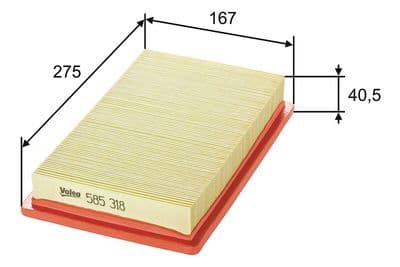Filtro de aire VALEO 585318