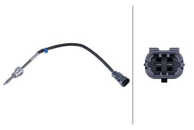 Sensor, de temperatura de gas de escape HELLA 6PT 358 284-121