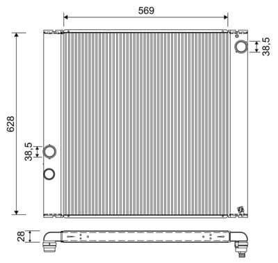 Radiador, refrigeración del motor VALEO 701270