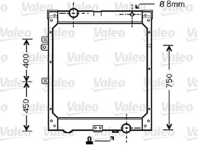 Radiador, refrigeración del motor VALEO 733427