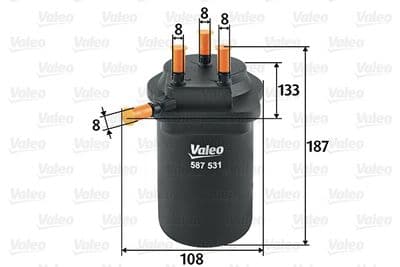 Filtro combustible VALEO 587531