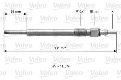 Bujía de precalentamiento VALEO 345201