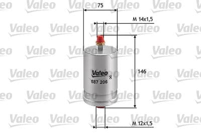 Filtro combustible VALEO 587206