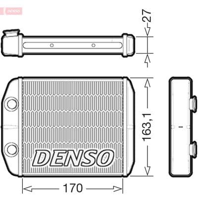 Radiador de calefacción, calefacción interior DENSO DRR23021