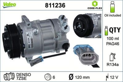 Compresor, aire acondicionado VALEO 811236
