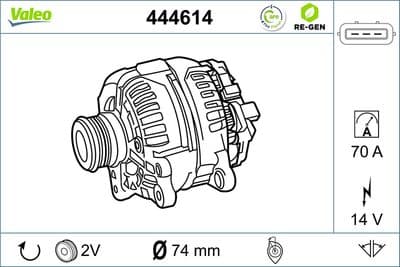 Alternador VALEO 444614
