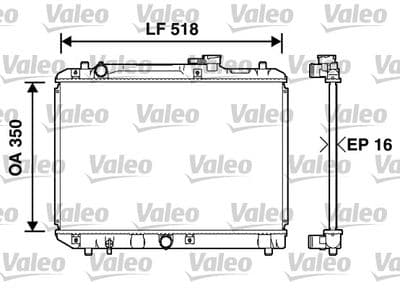 Radiador, refrigeración del motor VALEO 732750