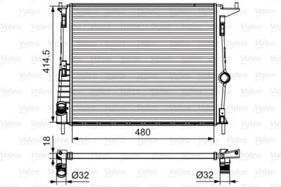 Radiador, refrigeración del motor VALEO 700802