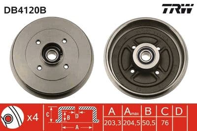 Tambor de freno TRW DB4120B