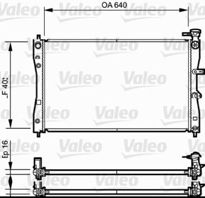 Radiador, refrigeración del motor VALEO 735055