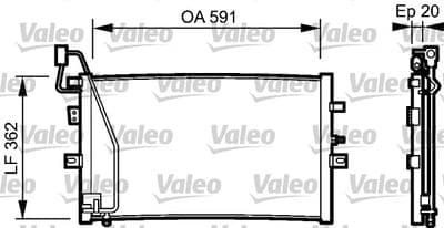 Condensador, aire acondicionado VALEO 814000