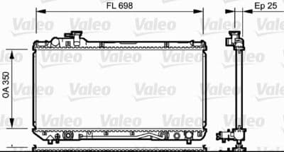 Radiador, refrigeración del motor VALEO 734172