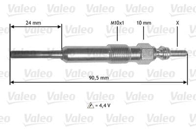 Bujía de precalentamiento VALEO 345172