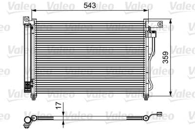 Condensador, aire acondicionado VALEO 814115