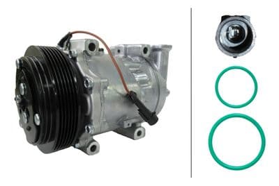 Compresor, aire acondicionado HELLA 8FK 366 203-561