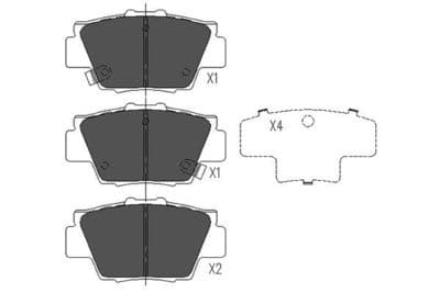 Juego de balatas de freno Kavo Parts KBP-2032