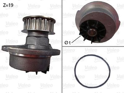 Bomba de agua, refrigeración del motor VALEO 506030