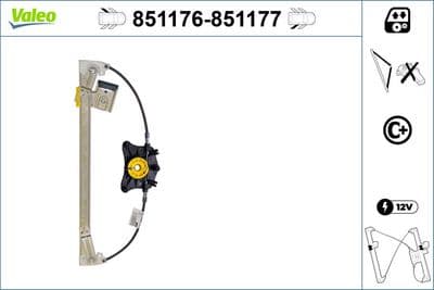 Elevador para ventanas VALEO 851176