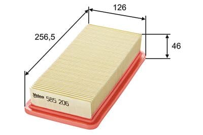 Filtro de aire VALEO 585206