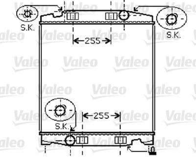Radiador, refrigeración del motor VALEO 733410