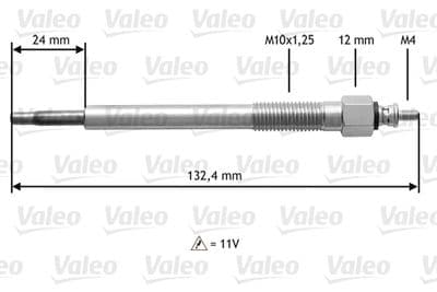 Bujía de precalentamiento VALEO 345163