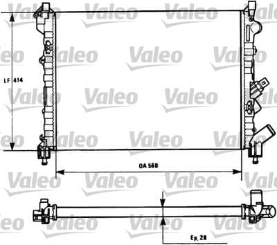 Radiador, refrigeración del motor VALEO 731128