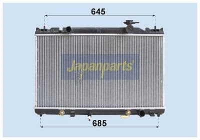 Radiador, refrigeración del motor JAPANPARTS RDA153118