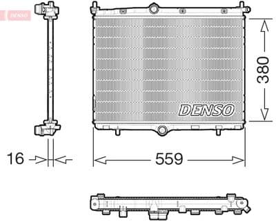 Radiador, refrigeración del motor DENSO DRM21106
