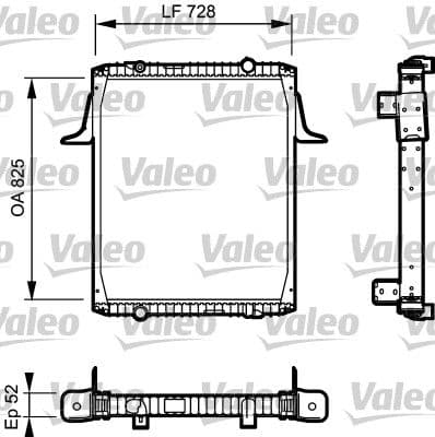 Radiador, refrigeración del motor VALEO 732329