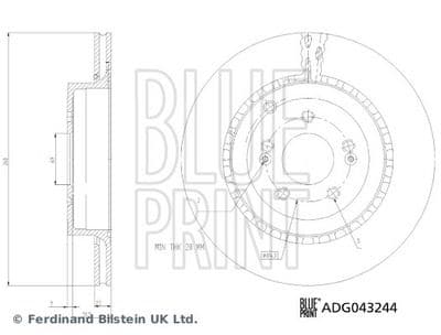 Disco de freno BLUE PRINT ADG043244