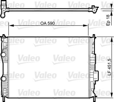 Radiador, refrigeración del motor VALEO 735281