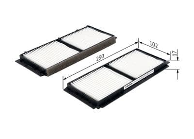 Filtro, aire del interior BOSCH 1 987 432 209