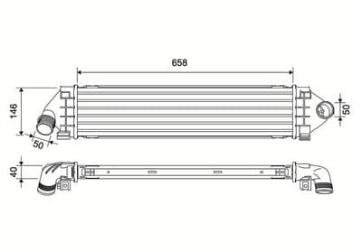 Radiador de aire de admisión VALEO 881563